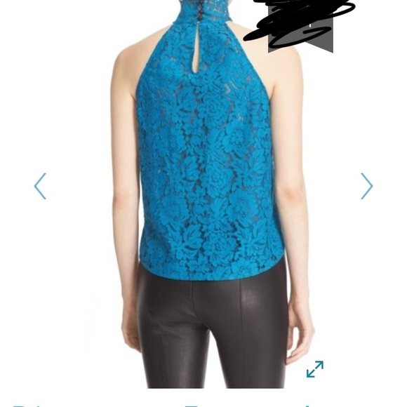 DVF high neck lace top - Picture 4 of 5